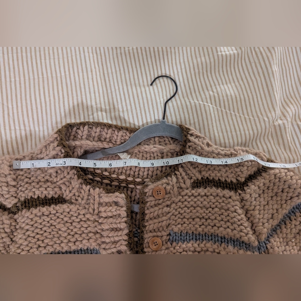 Christy Dawn Beige Striped Cardigan - Picture 15 of 16